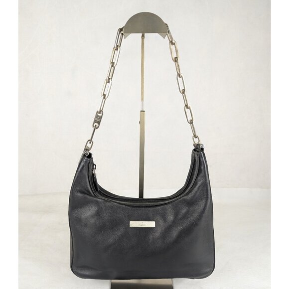 Authentic Vintage GUCCI Hobo Leather Chain Shoulder Bag Made in Italy - Picture 1 of 12